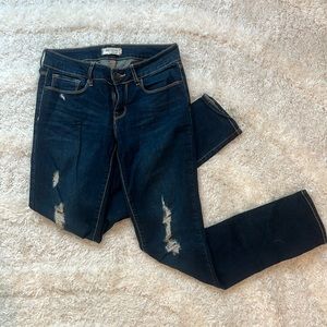 Pacsun dark wash distressed skinniest fit jeans skinny deep blue jeans